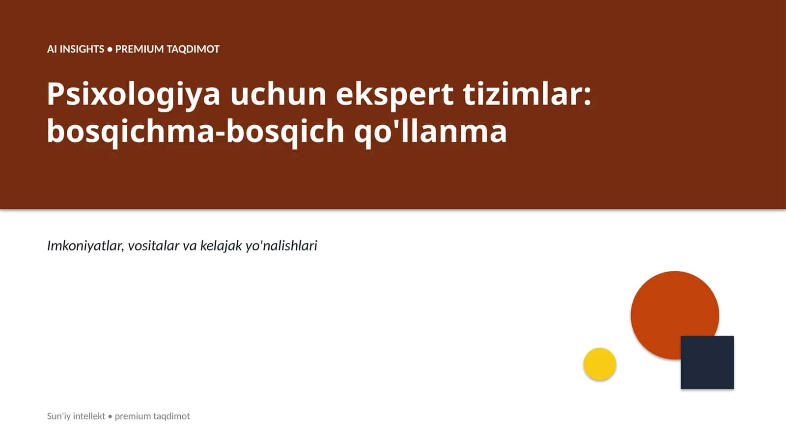 AI INSIGHTS • PREMIUM TAQDIMOT 1