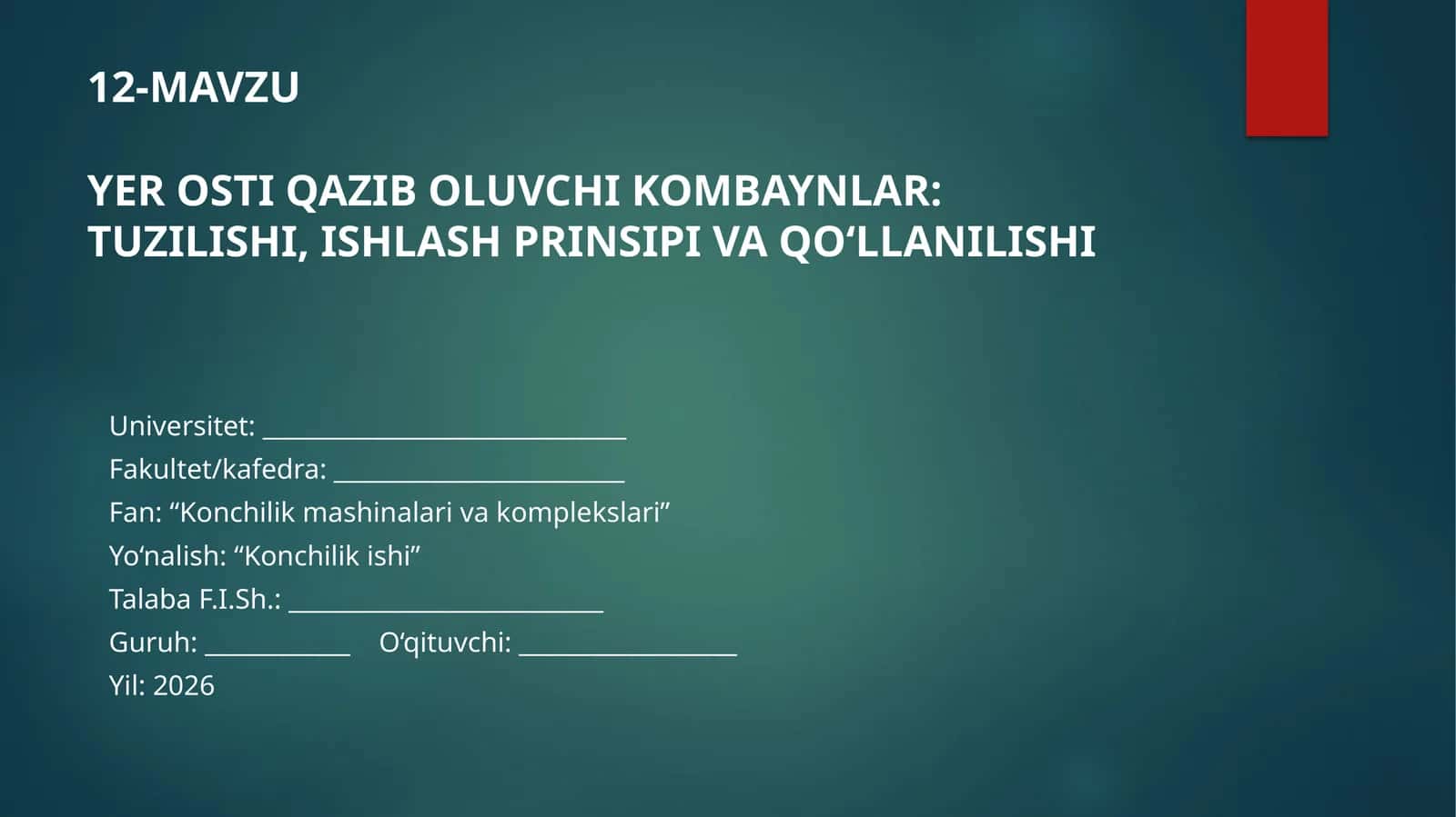 Yer osti qazib oluvchi kombaynlar: Tuzilishi, ishlash prinsi va qo‘llanilishi 1