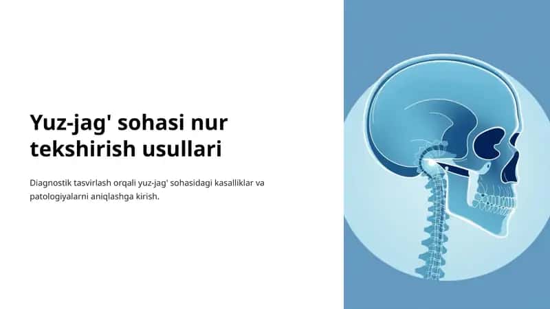 Yuz-jag' sohasi nur tekshirish usullari 1