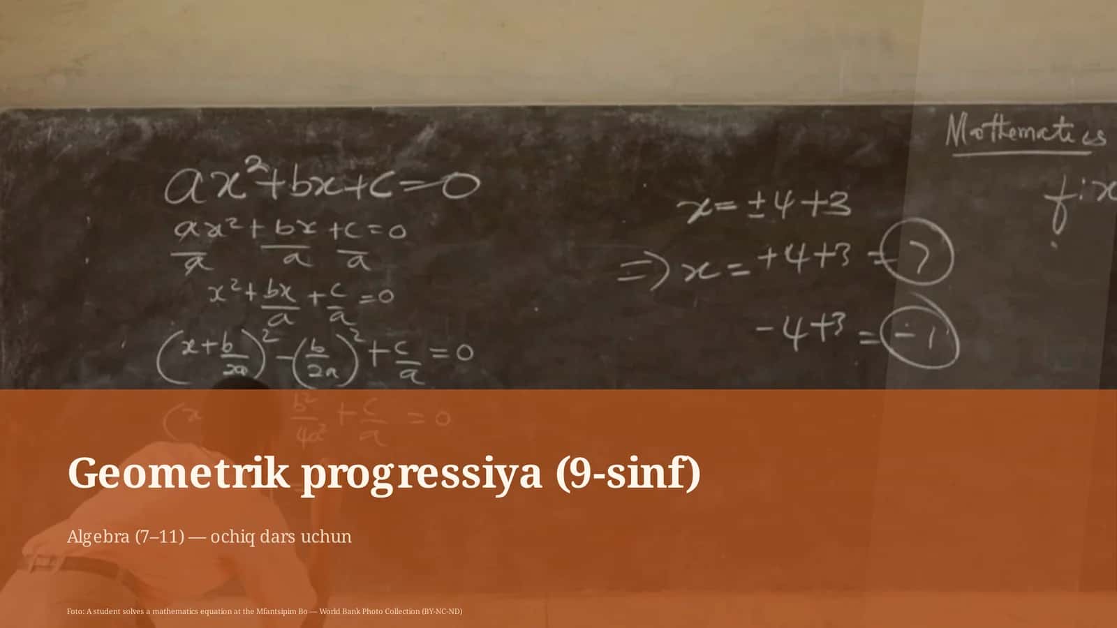 Geometrik progressiya (9-sinf) 1