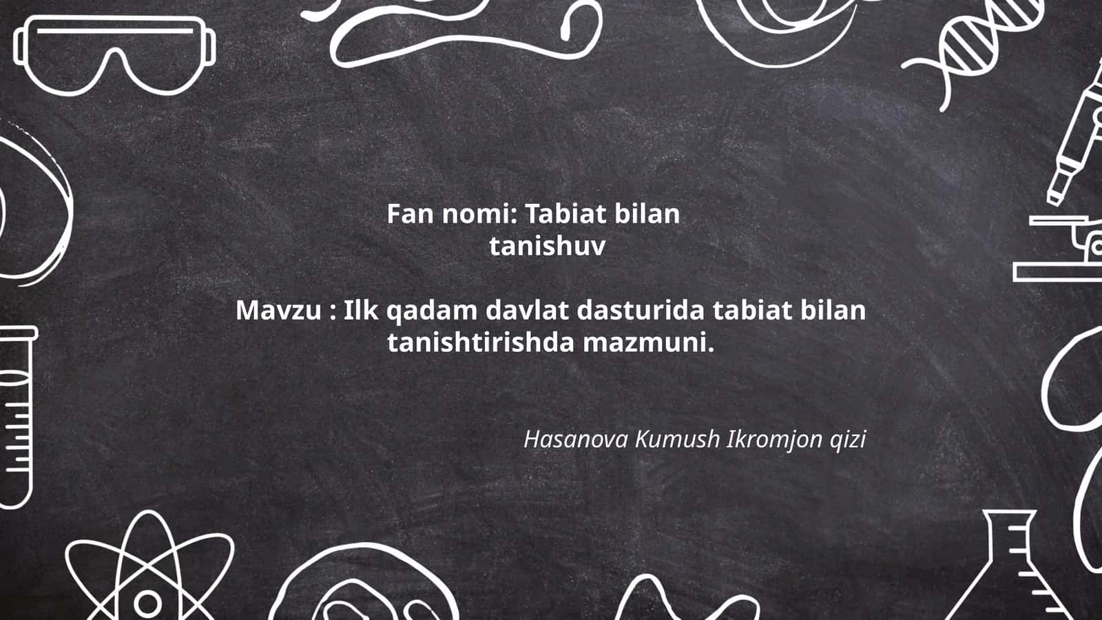 Tabiat bilan tanishuv 1