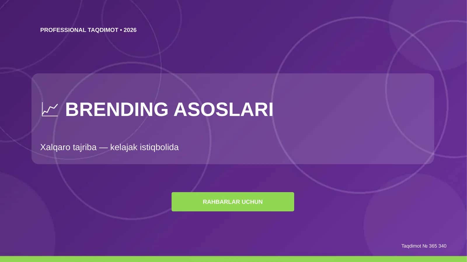 BRENDING ASOSLARI 1