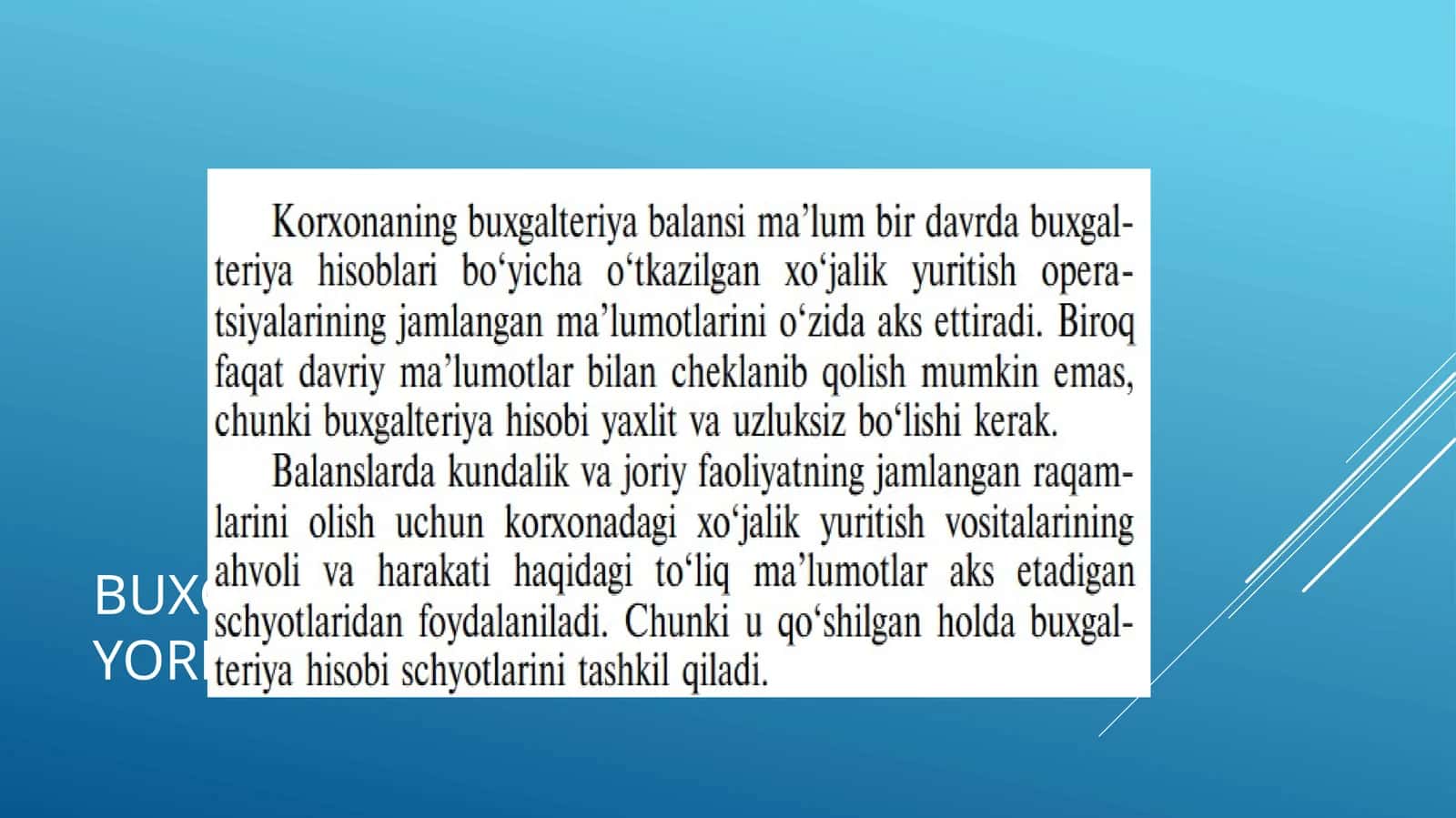Buxgalteriya hisobi va auditi 1