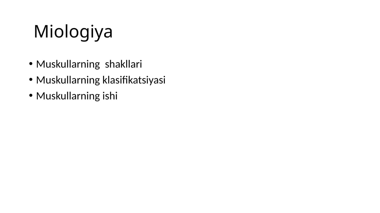 Miologiya 1