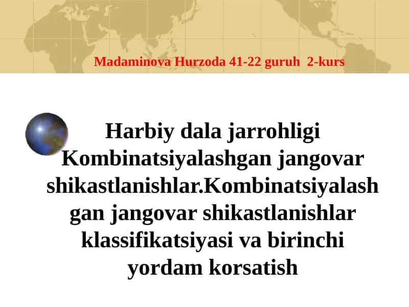 Kombinatsiyalashgan jangovar shikastlanishlar 1