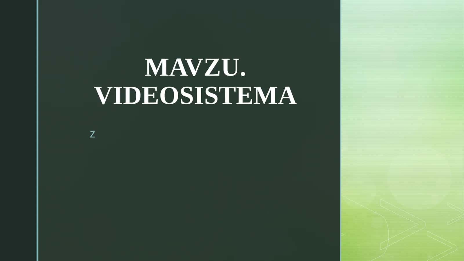 VIDEOSISTEMA 1