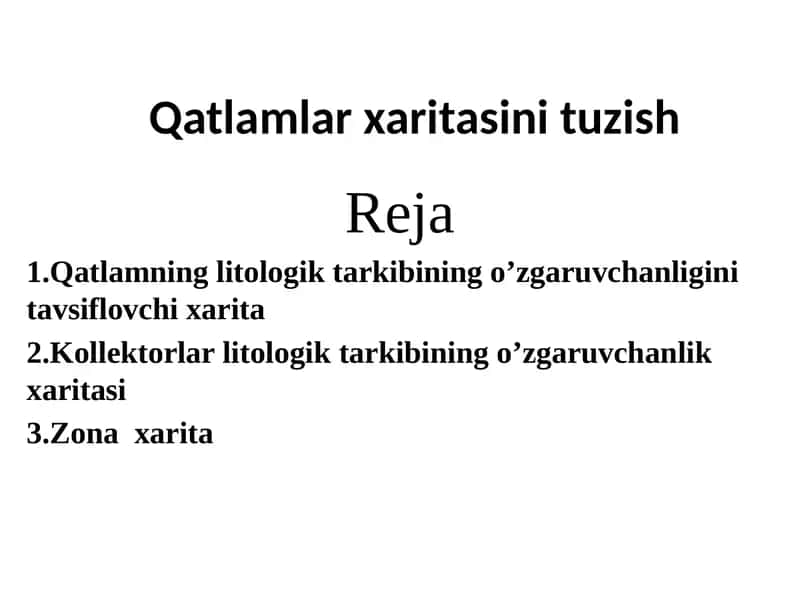 Qatlamlar xaritasi 1