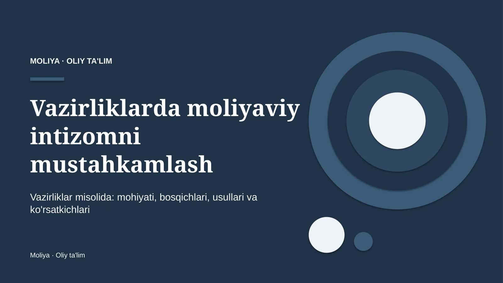 vazirliklarda moliyaviy intizomni mustahkamlash 5579 1