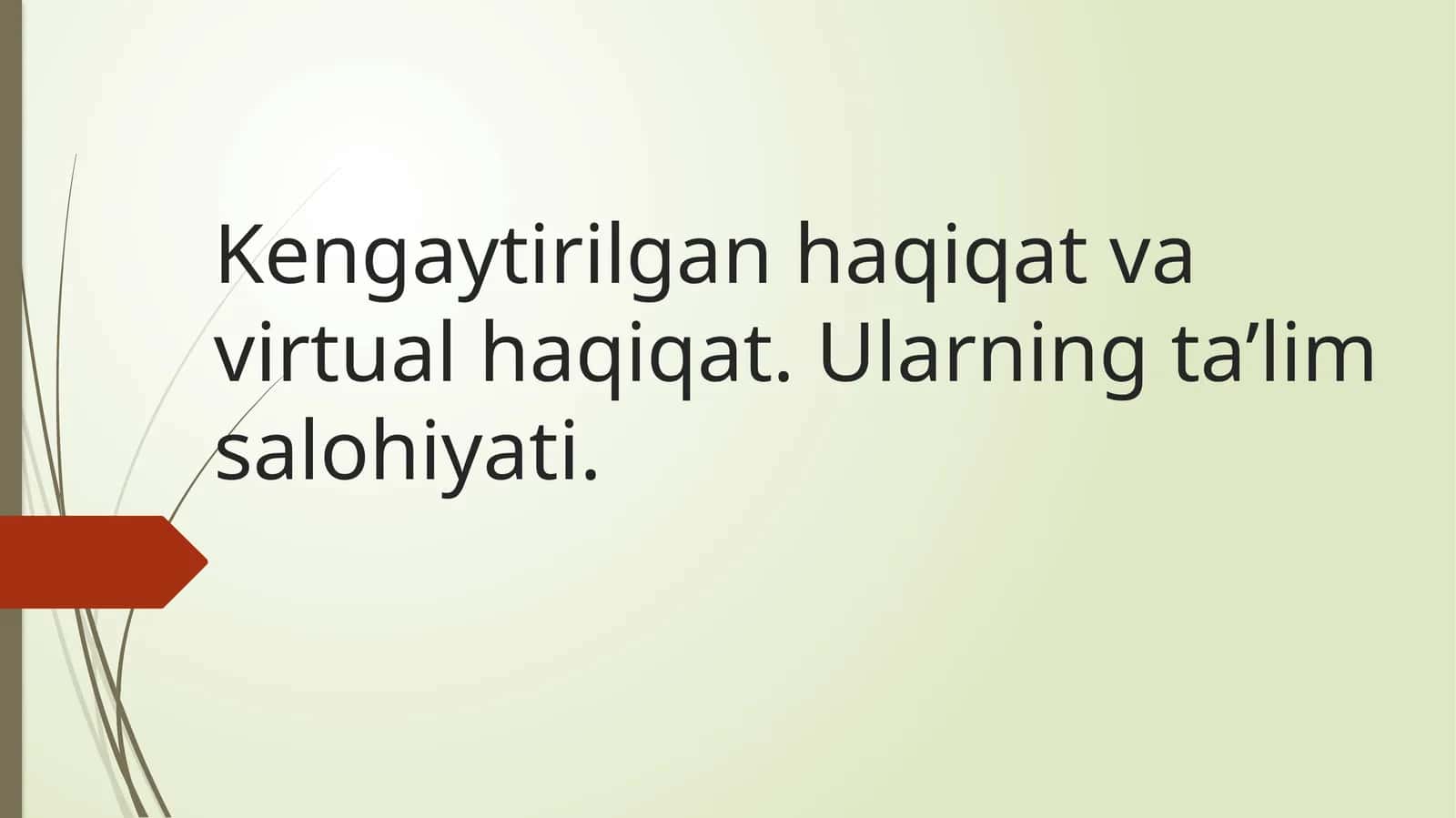 Virtual haqiqat va voqelik 1