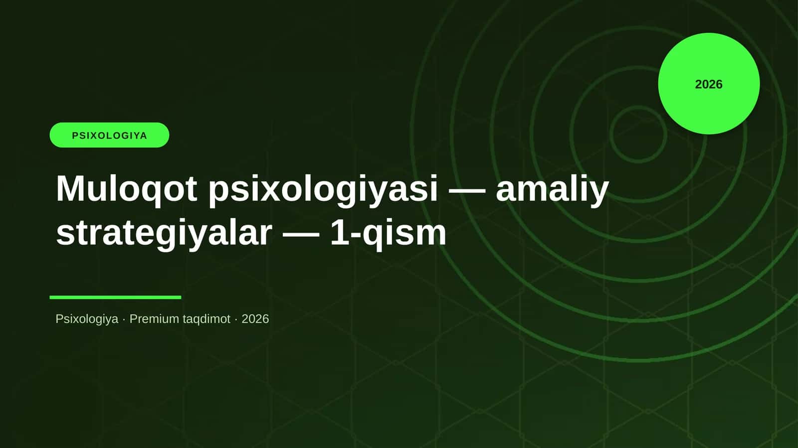 Muloqot psixologiyasi — amaliy strategiyalar — 1-qism 1