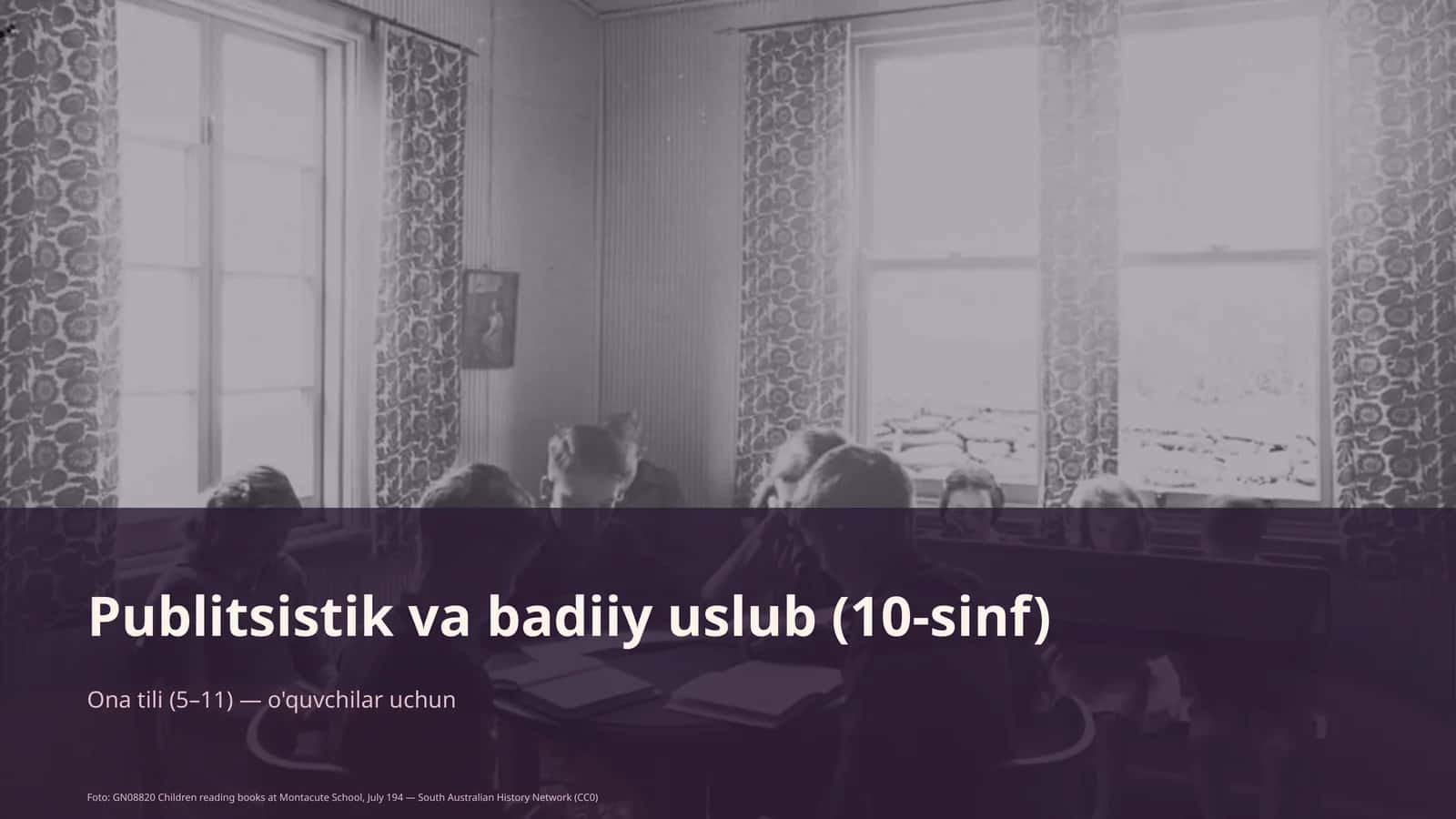 Publitsistik va badiiy uslub (10-sinf) 1