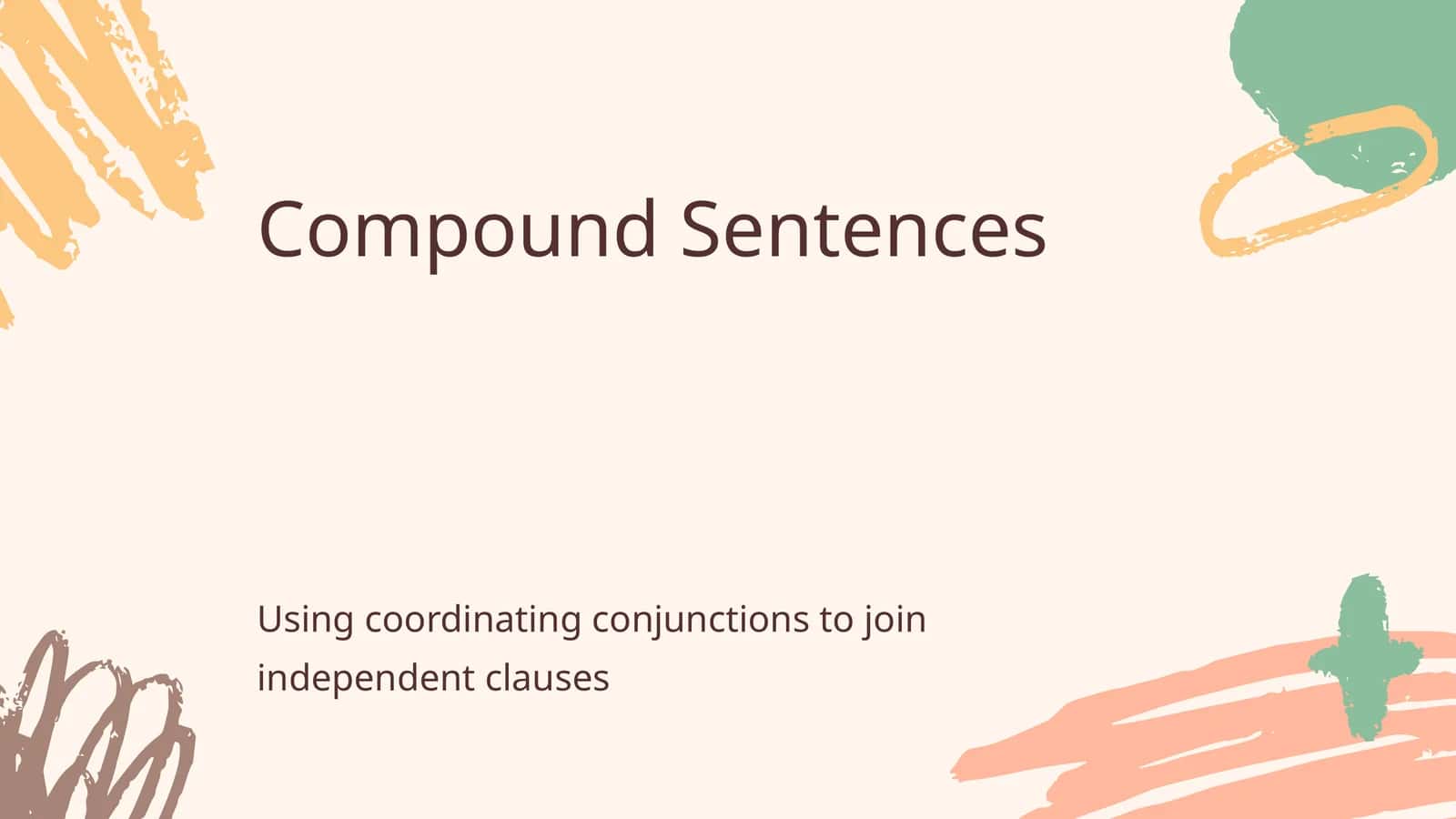 Compound Sentences 1
