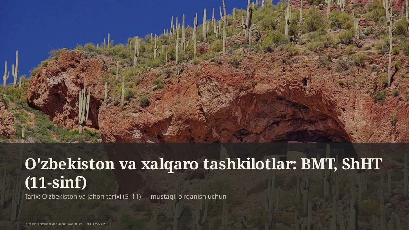 Tarix: O'zbekiston va jahon tarixi (5–11) 1