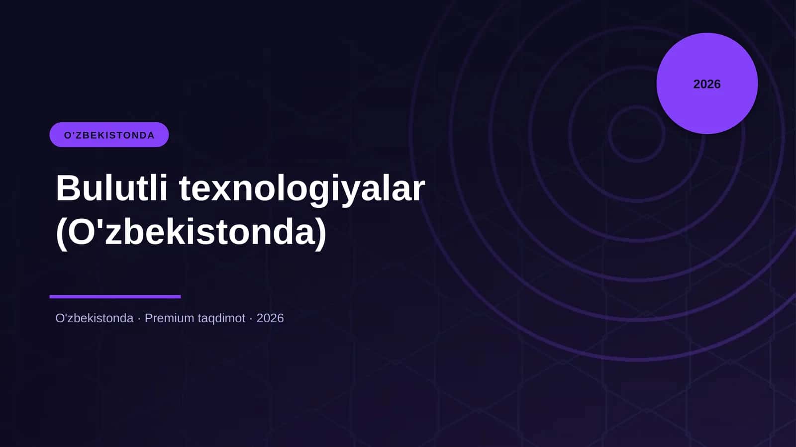 Bulutli texnologiyalar (O'zbekistonda) 1