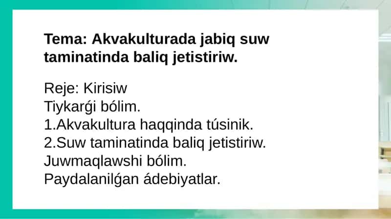 Akvakultura 1