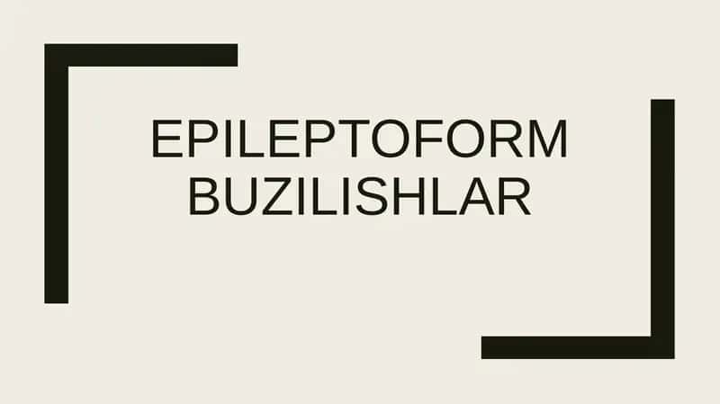 Epileptoform buzilishlar 1