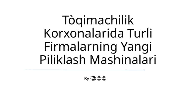 Tòqimachilik Korxonalarida Turli Firmalarning Yangi Piliklash Mashinalari 1