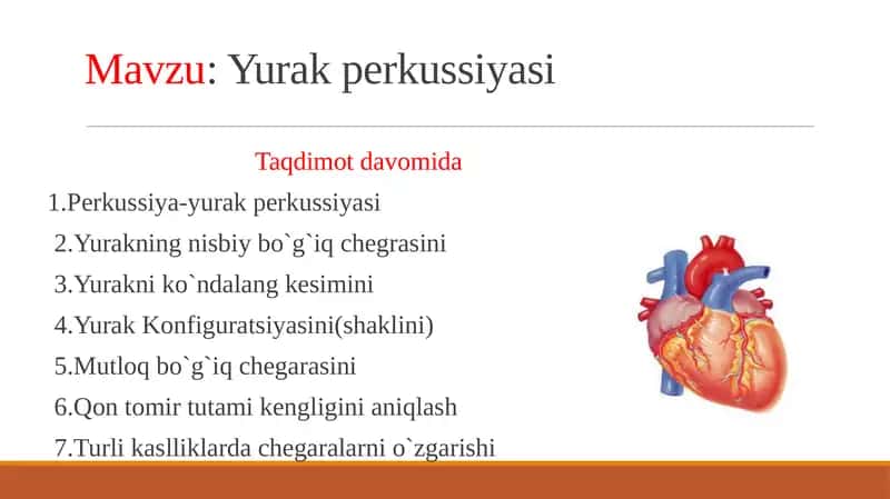 Yurak perkussiyasi 1