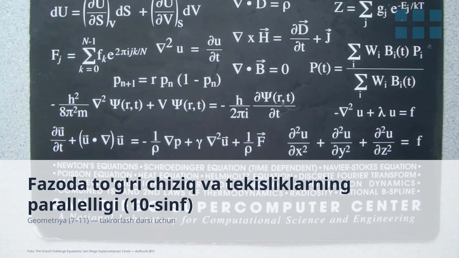 Fazoda to'g'ri chiziq va tekisliklarning parallelligi (10-sinf) 1