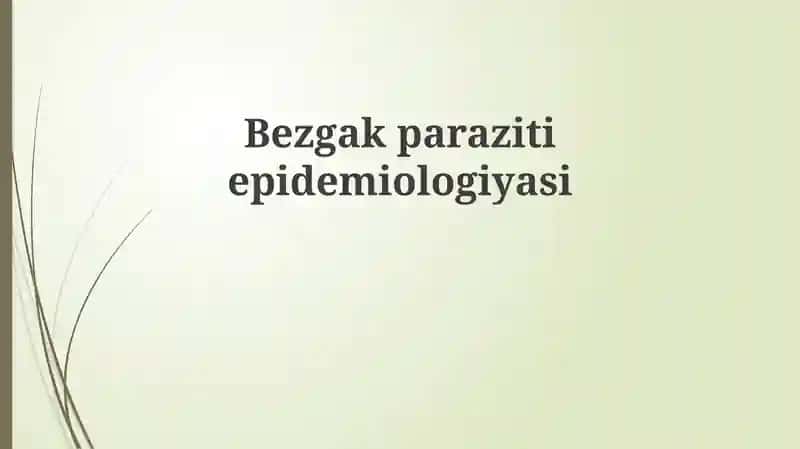Bezgakparazitiepidemiologiyasi