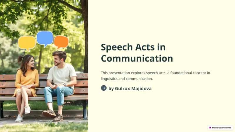 Speech Acts in Communication 1