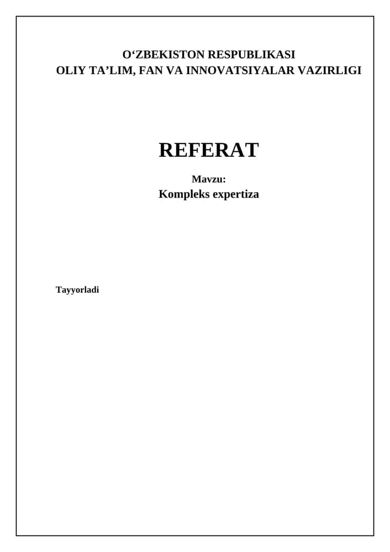Kompleks ekspertiza 1