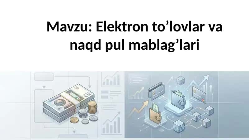 Elektron to’lovlar va naqd pul mablag’lari 1