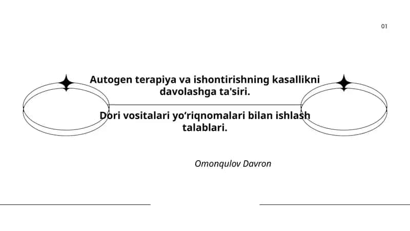 Autogen terapiya va ishontirishning kasallikni davolashga ta'siri 1