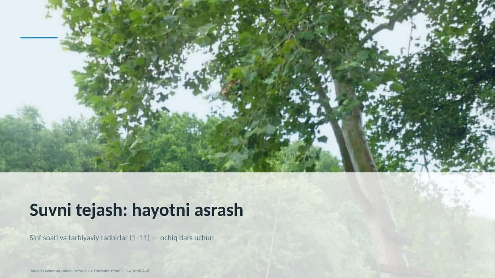 Suvni tejash: hayotni asrash 1