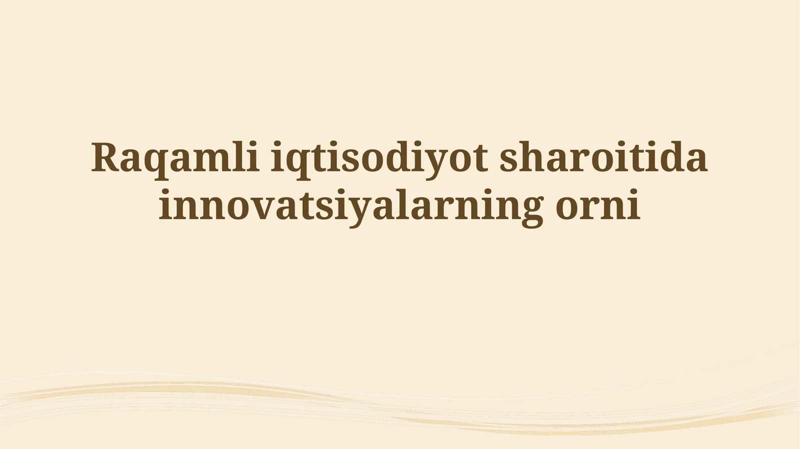 Raqamli iqtisodiyotning ta'rifi va asosiy xususiyatlari 1