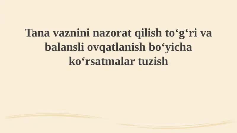 Sog'lom vazn uchun to'g'ri ovqatlanish asoslari 1
