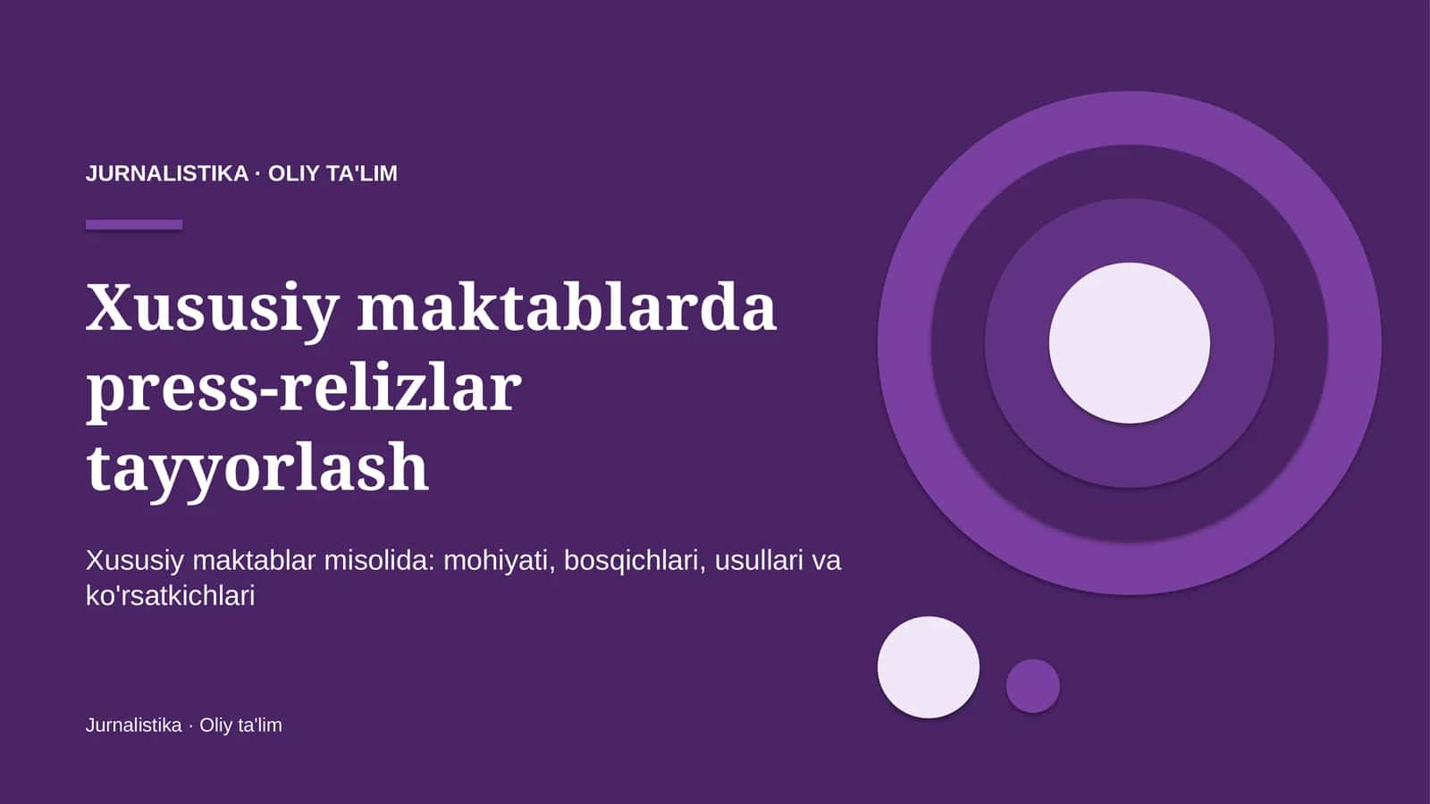 Xususiy maktablarda press-relizlar tayyorlash 1