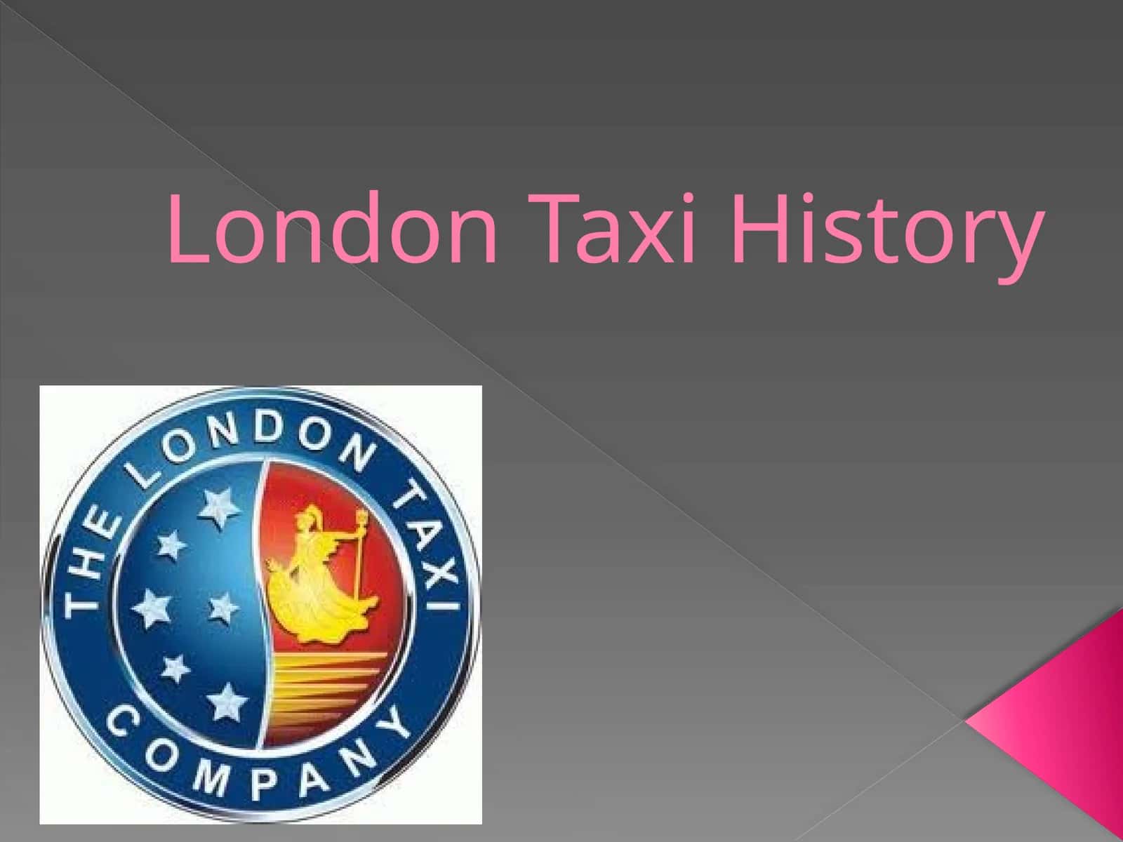 London Taxi History 1
