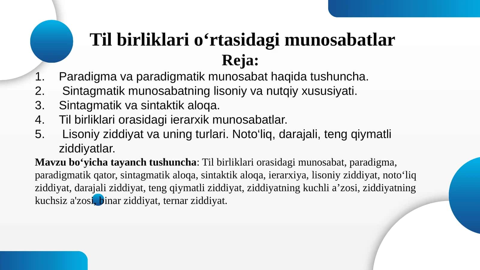 Til birliklari o‘rtasidagi munosabatlar 1