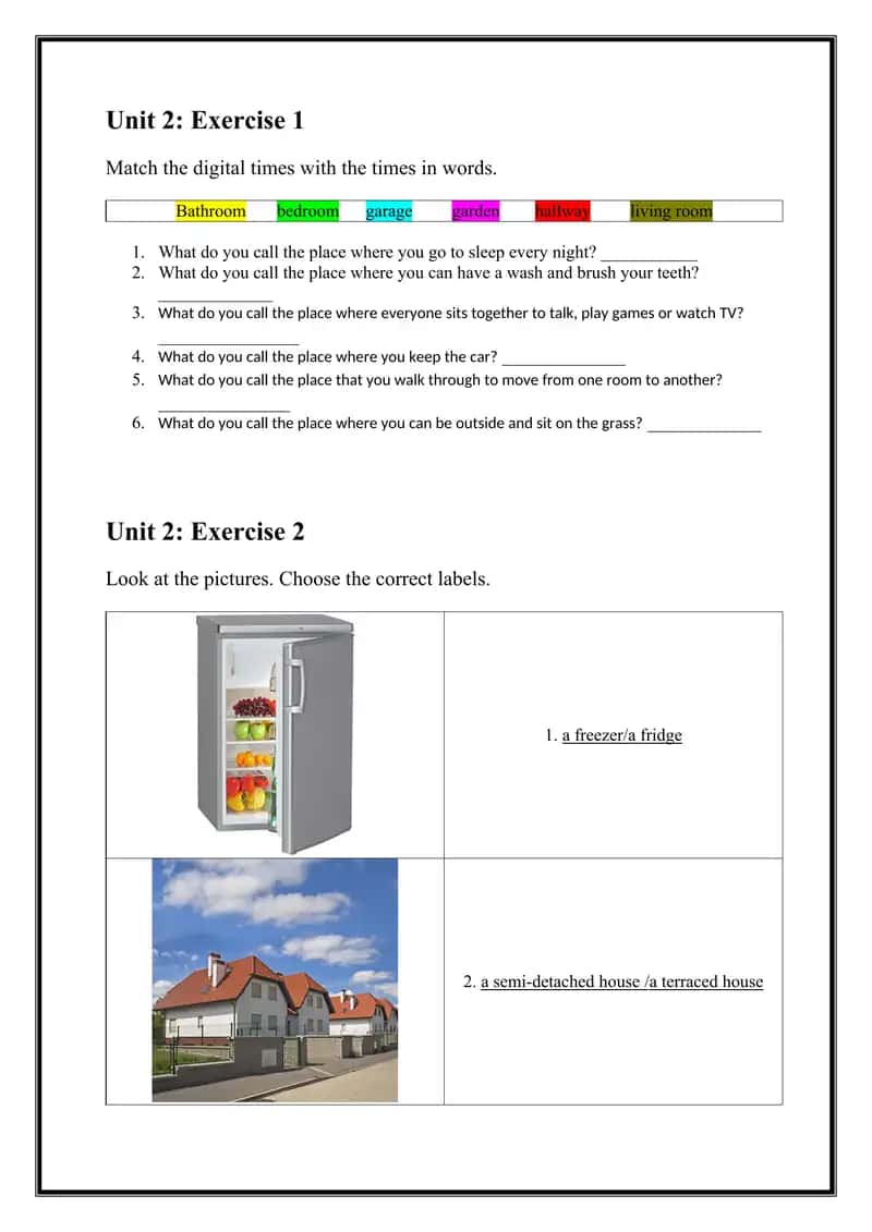 Unit 2 Exercise 1 1