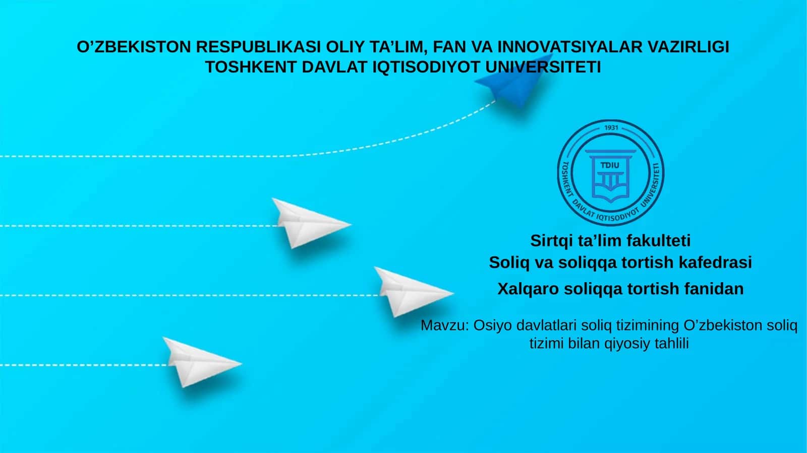 Osiyo davlatlari soliq tizimining O’zbekiston soliq tizimi bilan qiyosiy tahlili 1