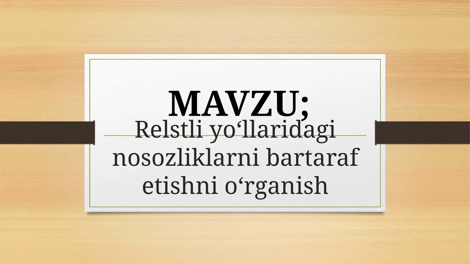 Tеmiryo‘llаrni ta’mirlаsh 1