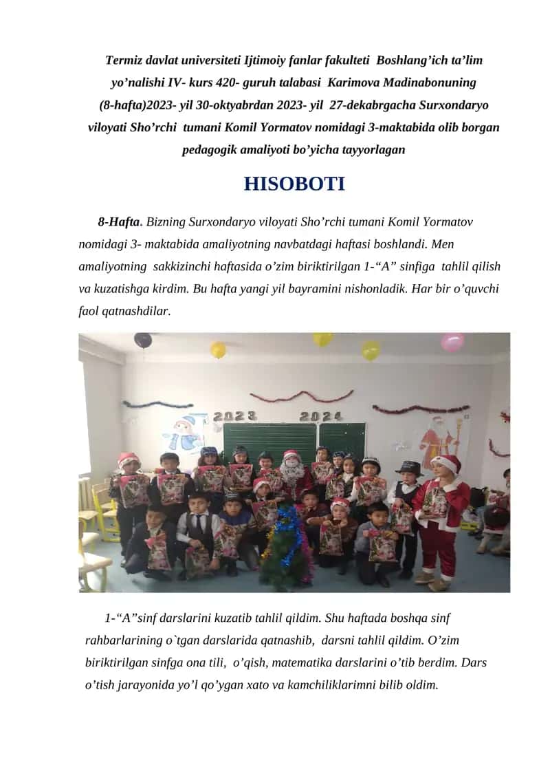 Karimova Madinabonunining Amaliyoti 1