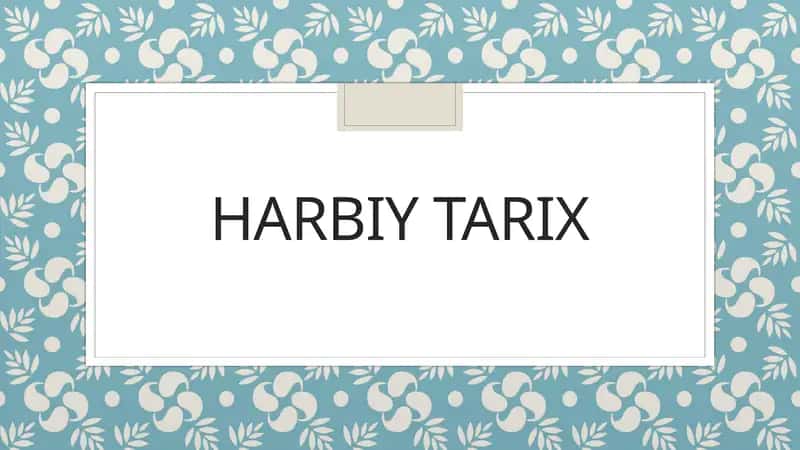 HARBIY TARIX 1