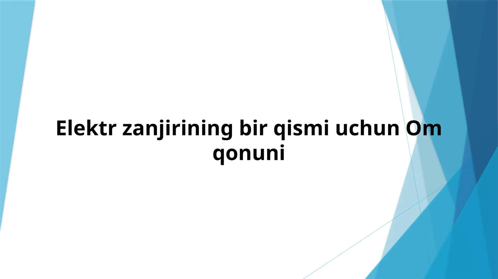 Om qonuni 1
