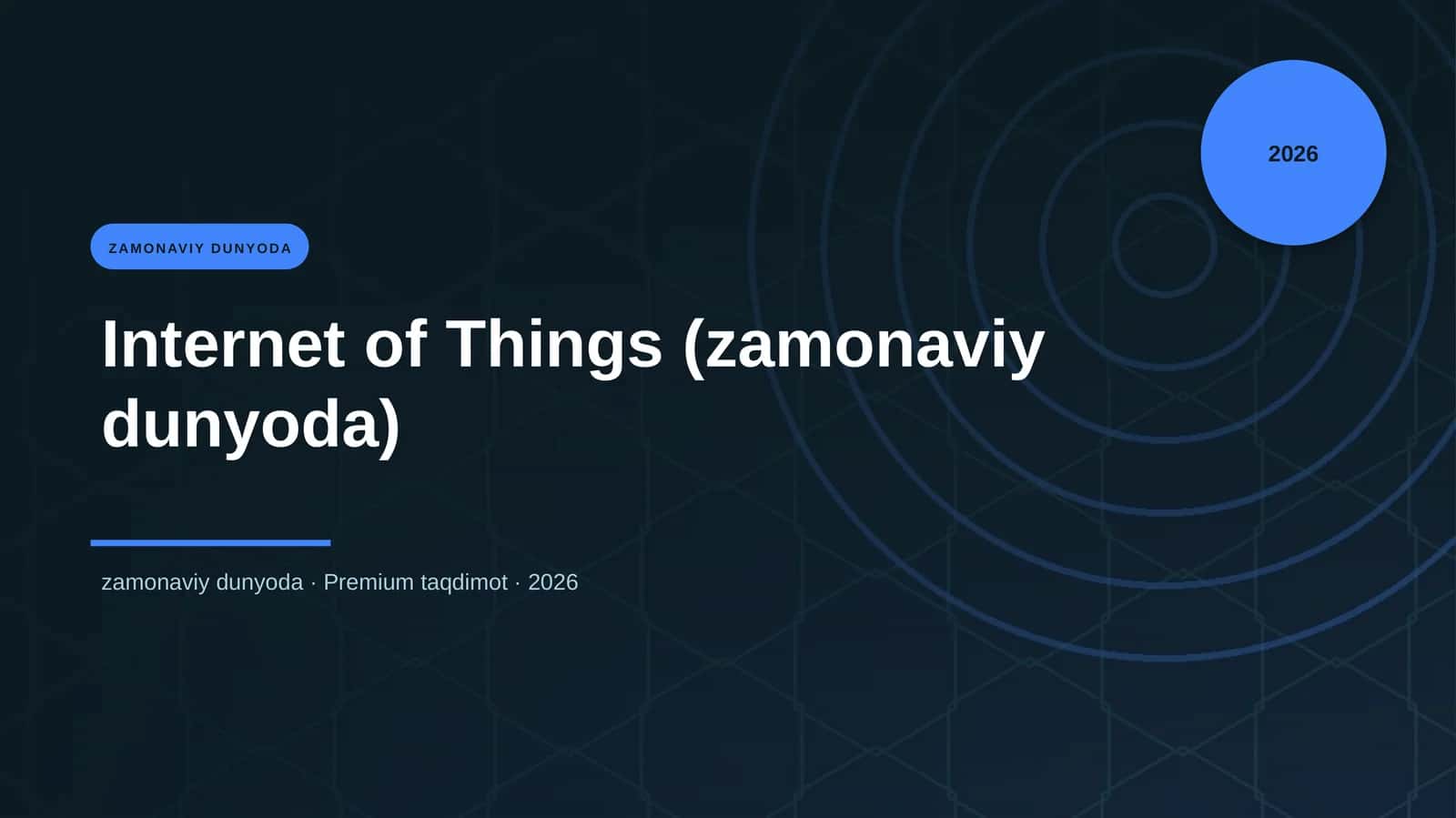 Internet of Things (zamonaviy dunyoda) 1