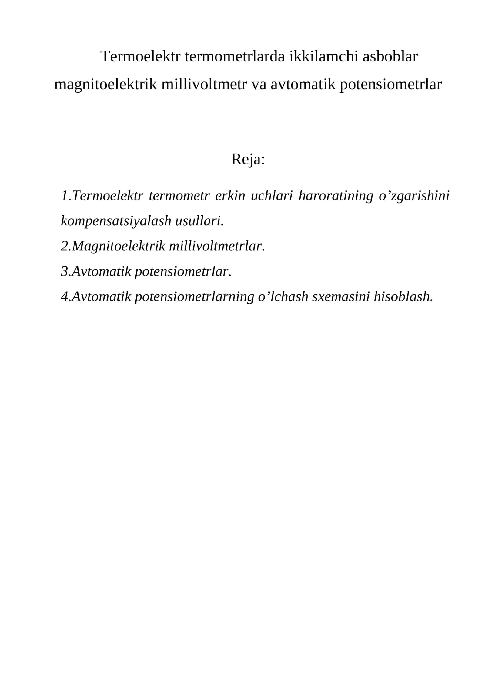 Termoelektr termometr 1