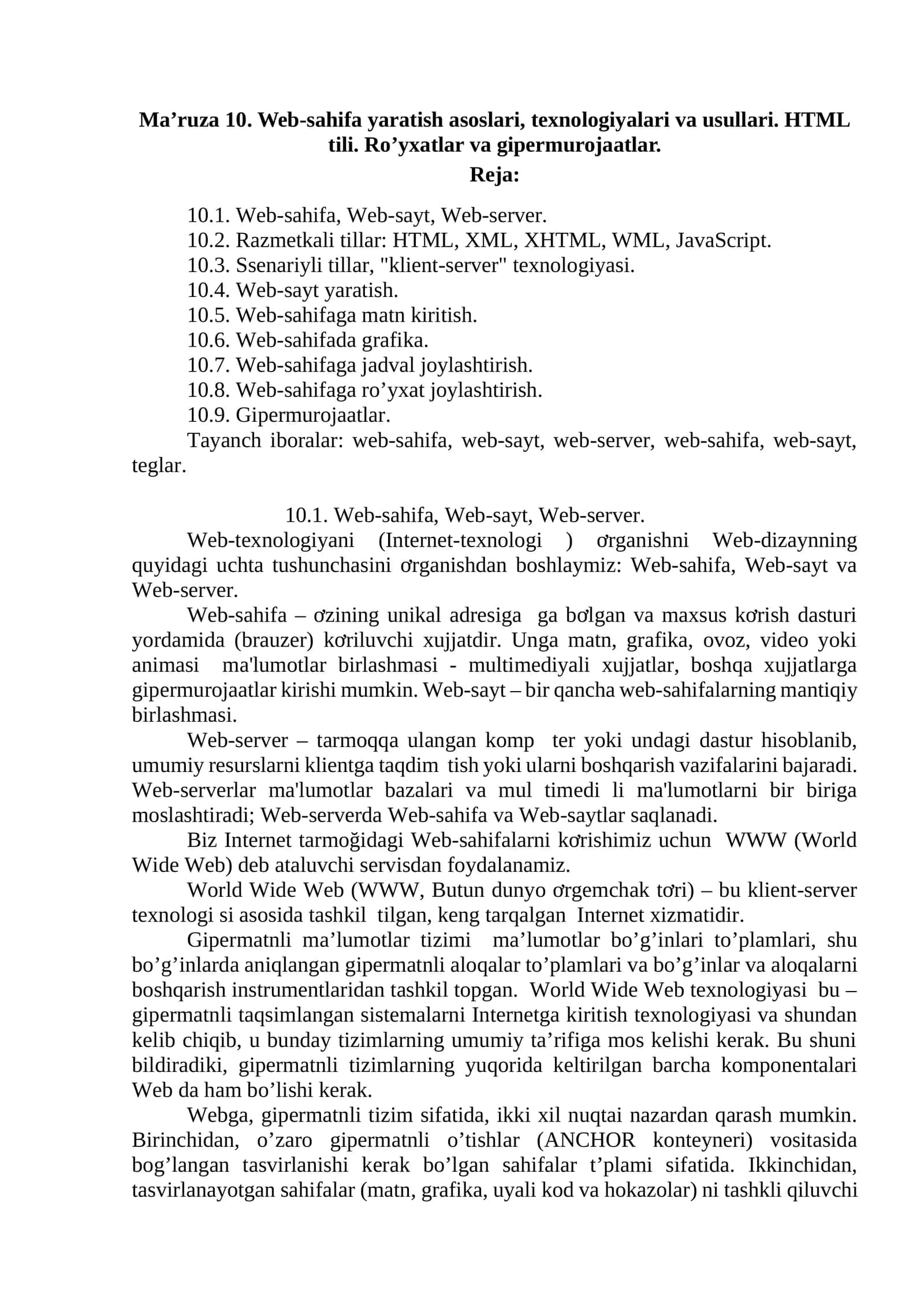 Web-dizaynning asoslari 1