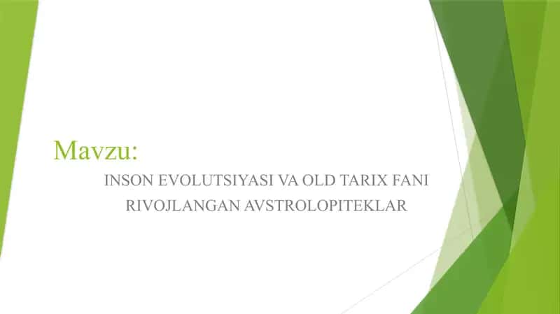 Inson evolutsiyasi 1