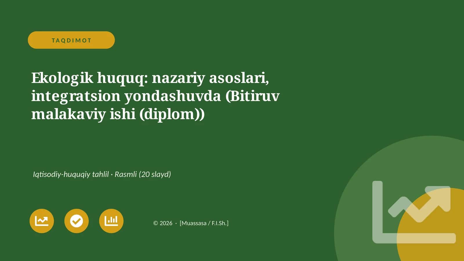 Ekologik huquq: nazariy asoslari, integratsion yondashuvda (Bitiruv malakaviy ishi (diplom)) 1