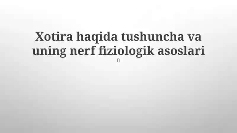 Charchoqlik va sog'lik 1