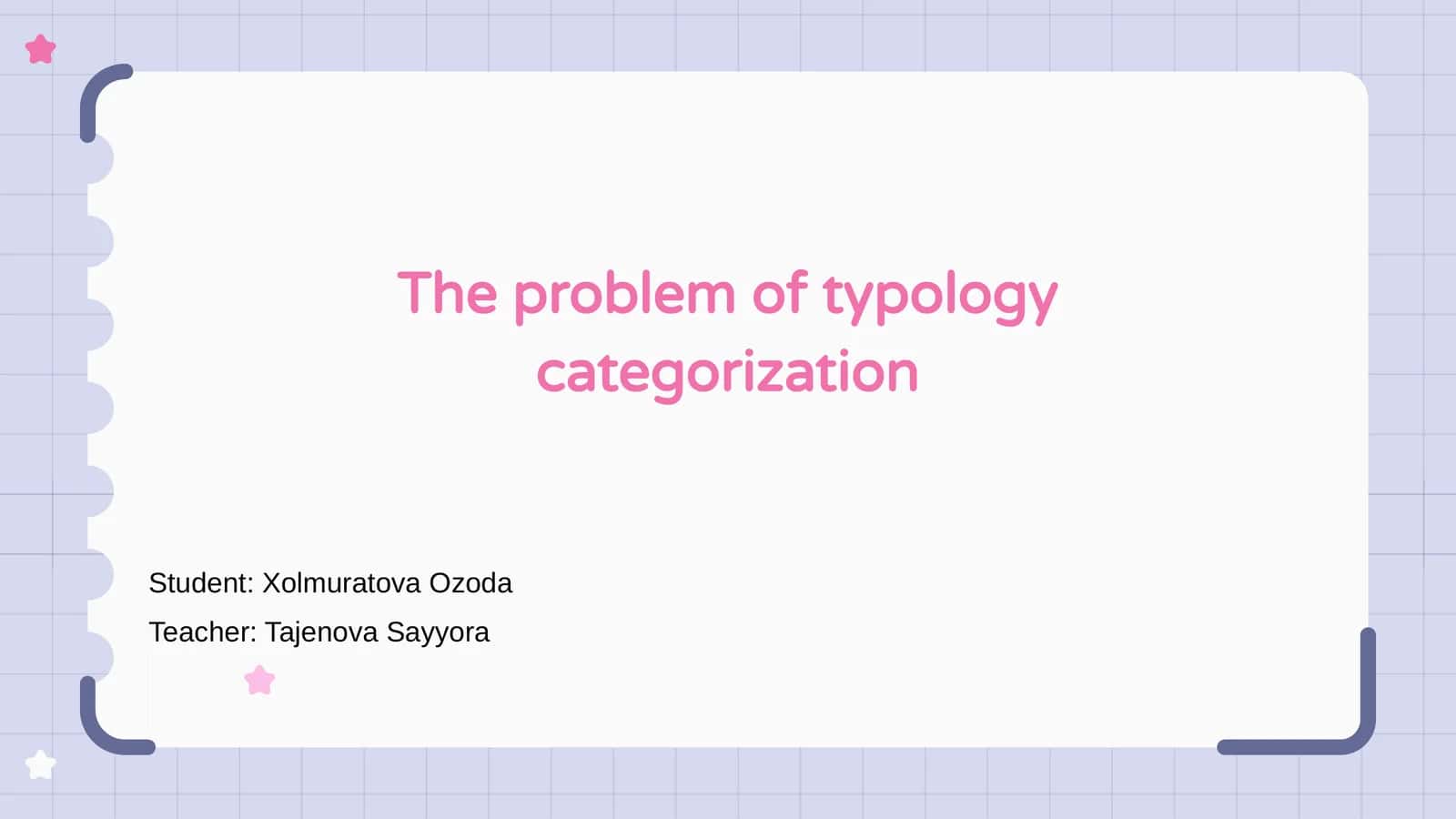 Typology Categorization Challenges 1