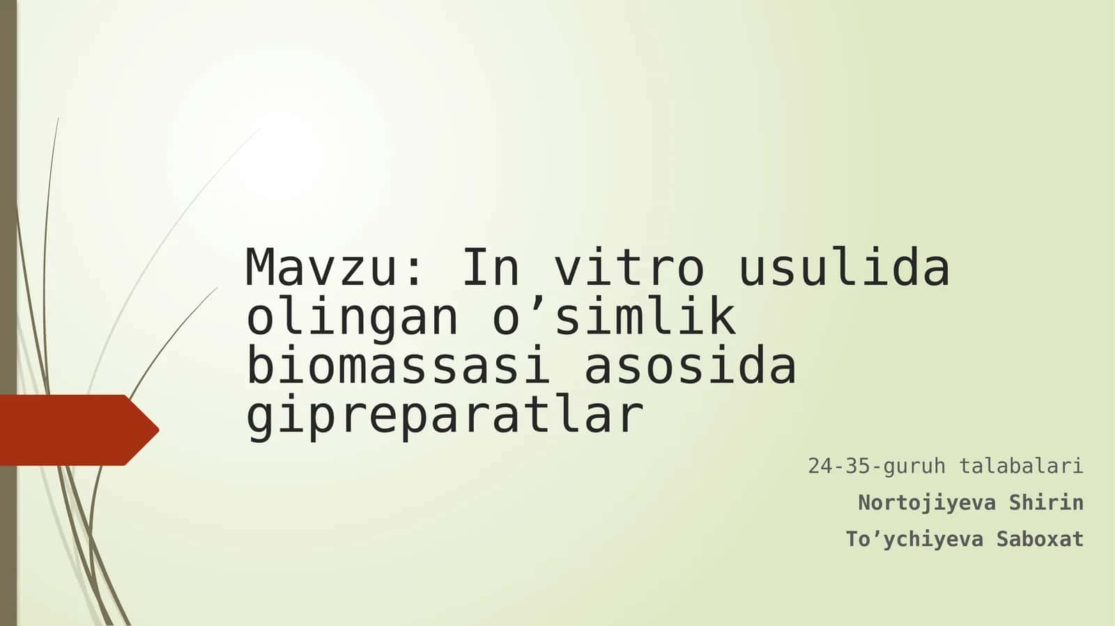 In vitrousulidaolingano’simlikbiomassasiasosidagipreparatlar 1
