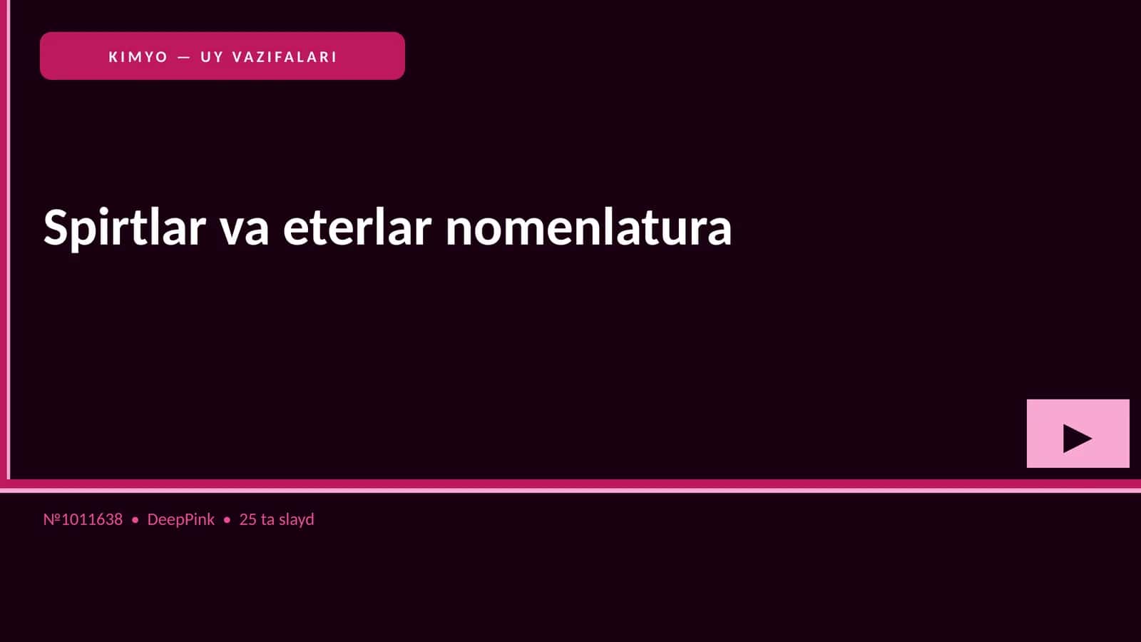 Spirtlar va eterlar nomenlatura 1