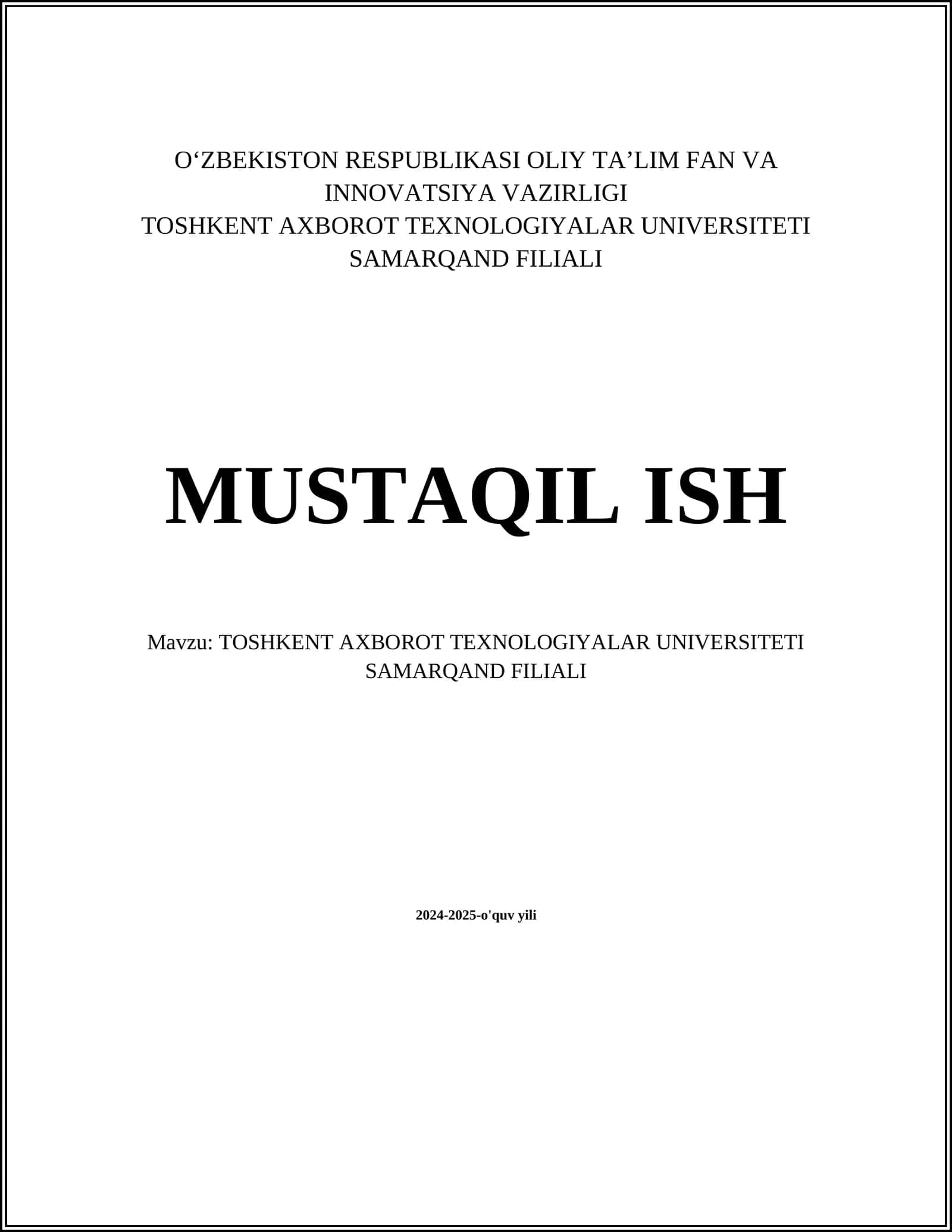 Axborot texnologiyalari asoslari 1